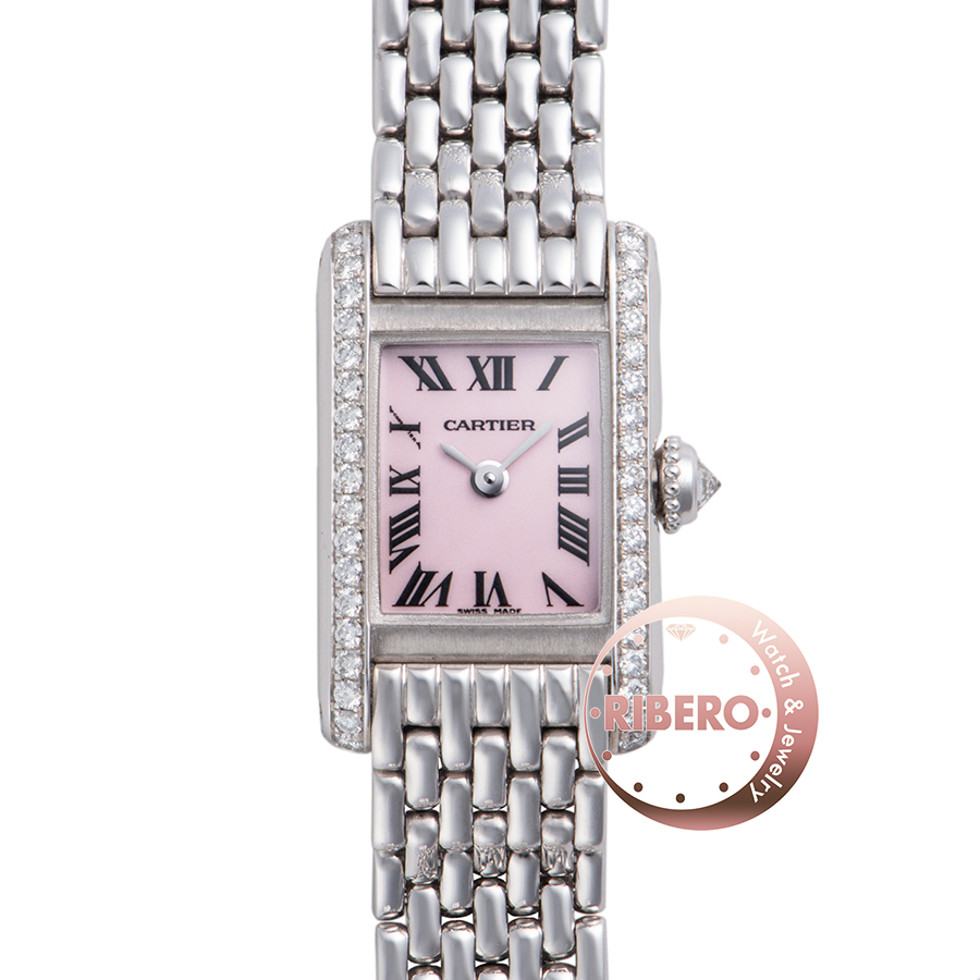 カルティエ ミニタンク WB2031U3 ベゼルダイヤ