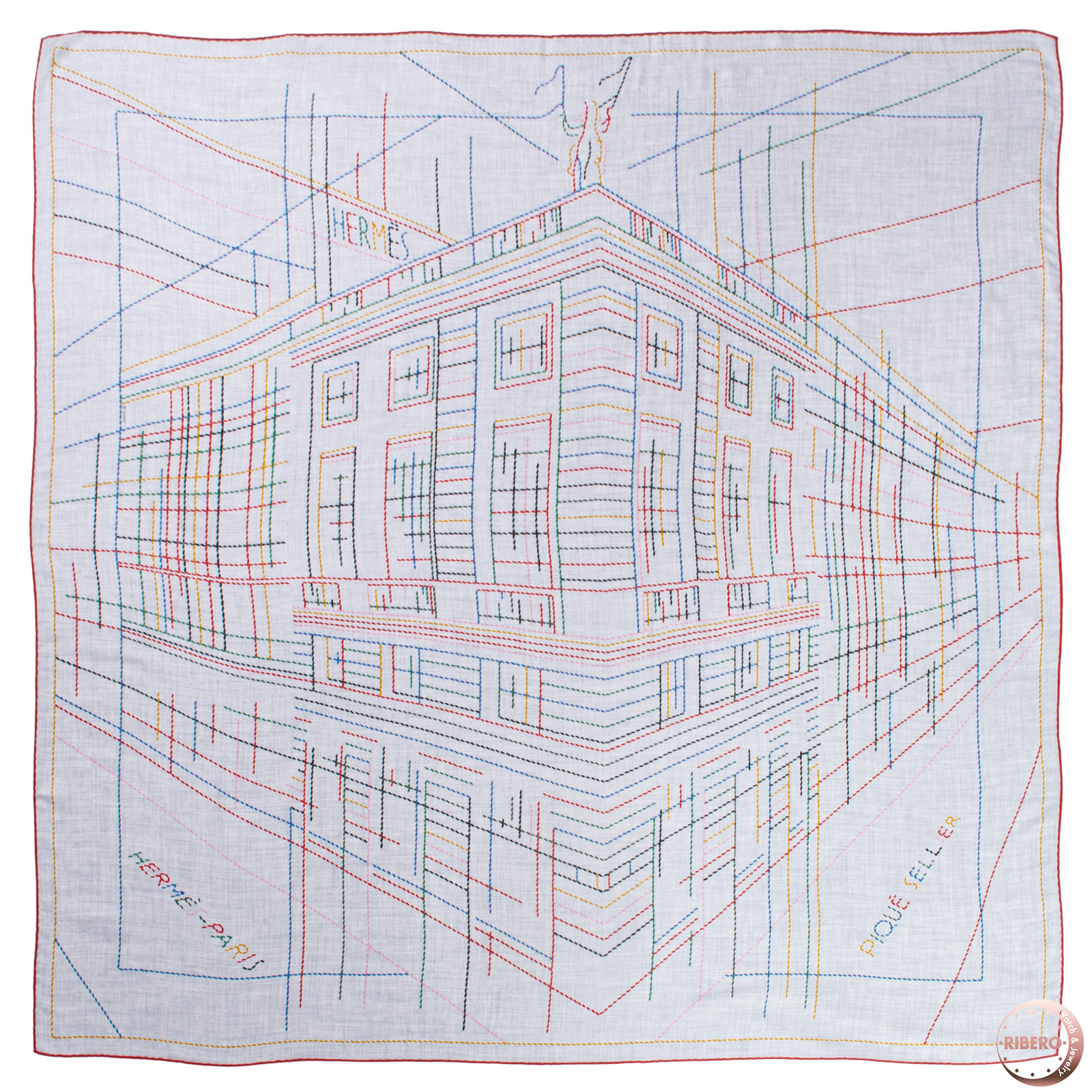 エルメス カレジェアン Pique Sellier ピケ セリエ スカーフ