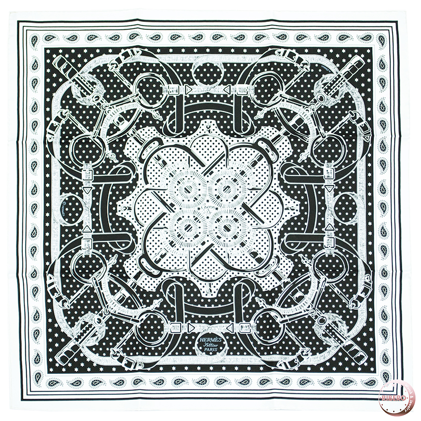 エルメス カレ55 Eperon d'Or Bandana エプロンドール 黄金の拍車 バンダナ スカーフ