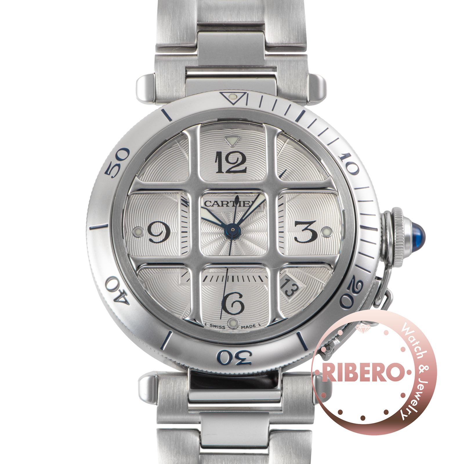 カルティエ パシャグリッド 38ｍｍ W31040H3