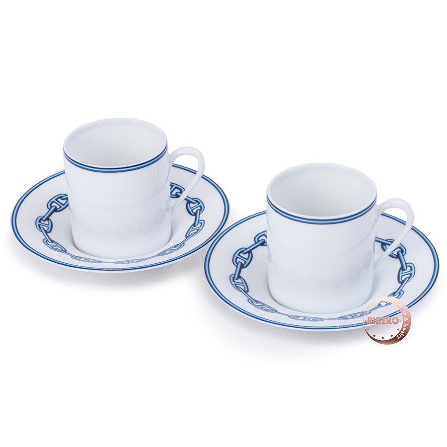 エルメス シェーヌダンクル ペアカップソーサー マグカップ