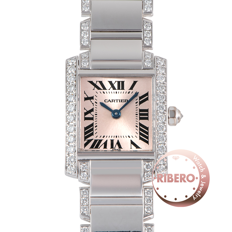 カルティエ タンクフランセーズ SM WE1013SC サイドダイヤ K18WG