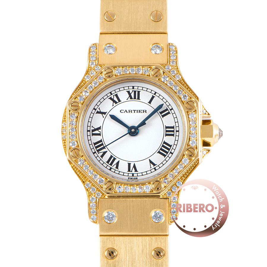 カルティエ サントスオクタゴン SM ベゼルダイヤ