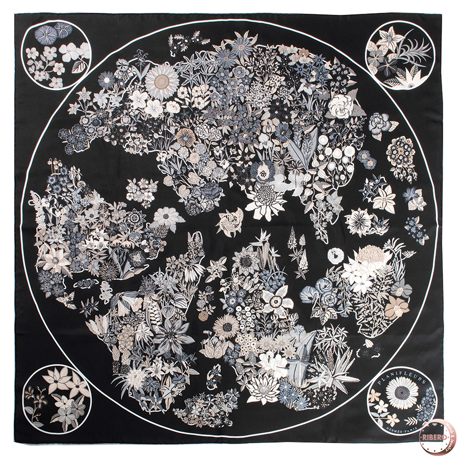 エルメス カレ90　Planifleurs プラニフルール スカーフ