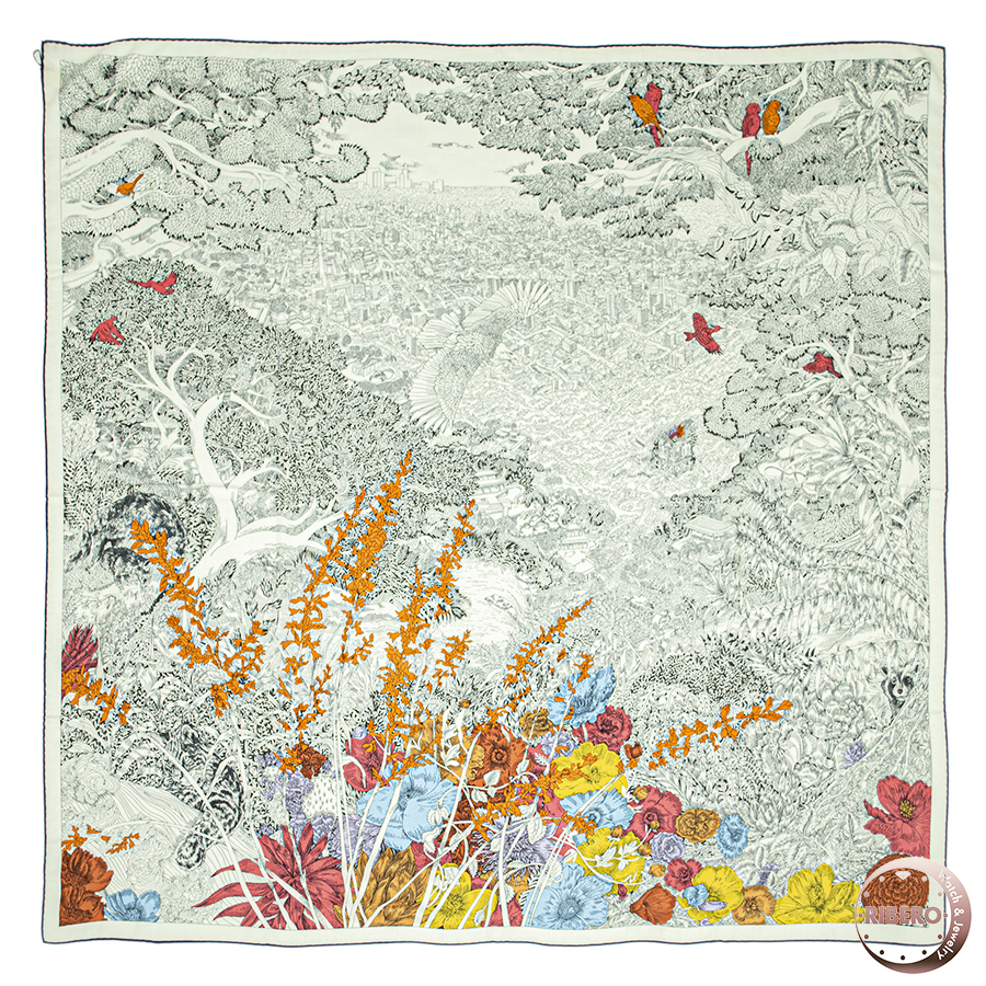 エルメス カレジェアン Retour a la Nature 自然回帰 スカーフ