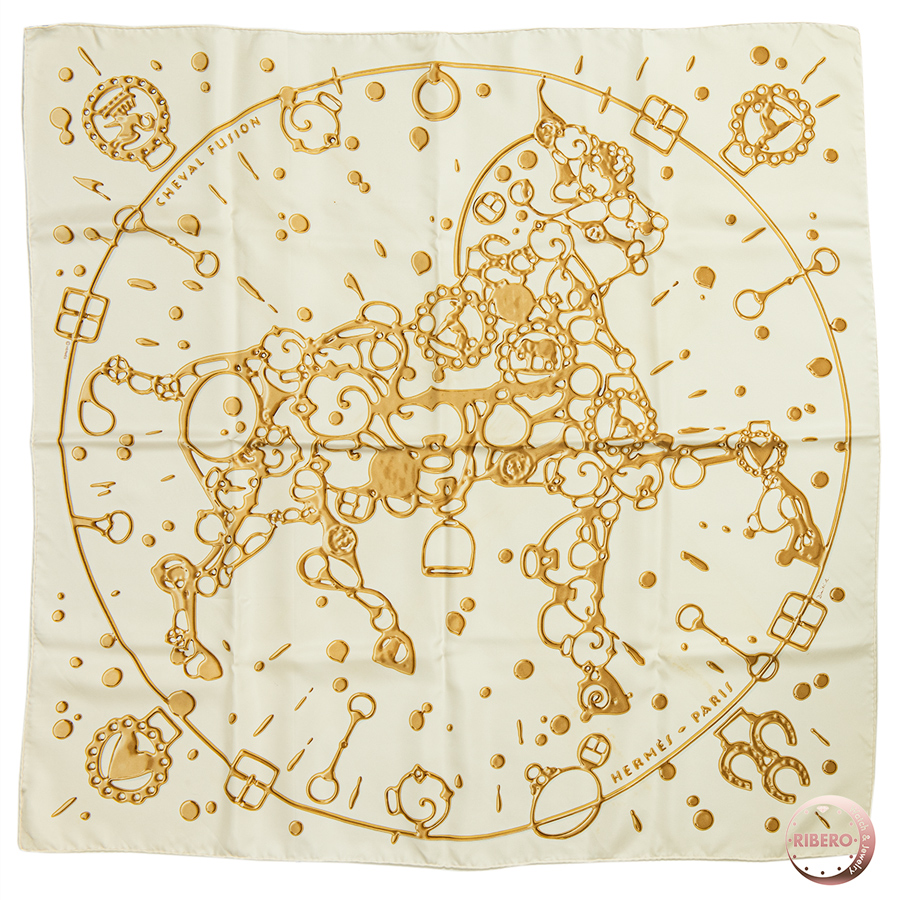 エルメス カレ90 CHEVAL FUSION シュバル・フュージョン スカーフ