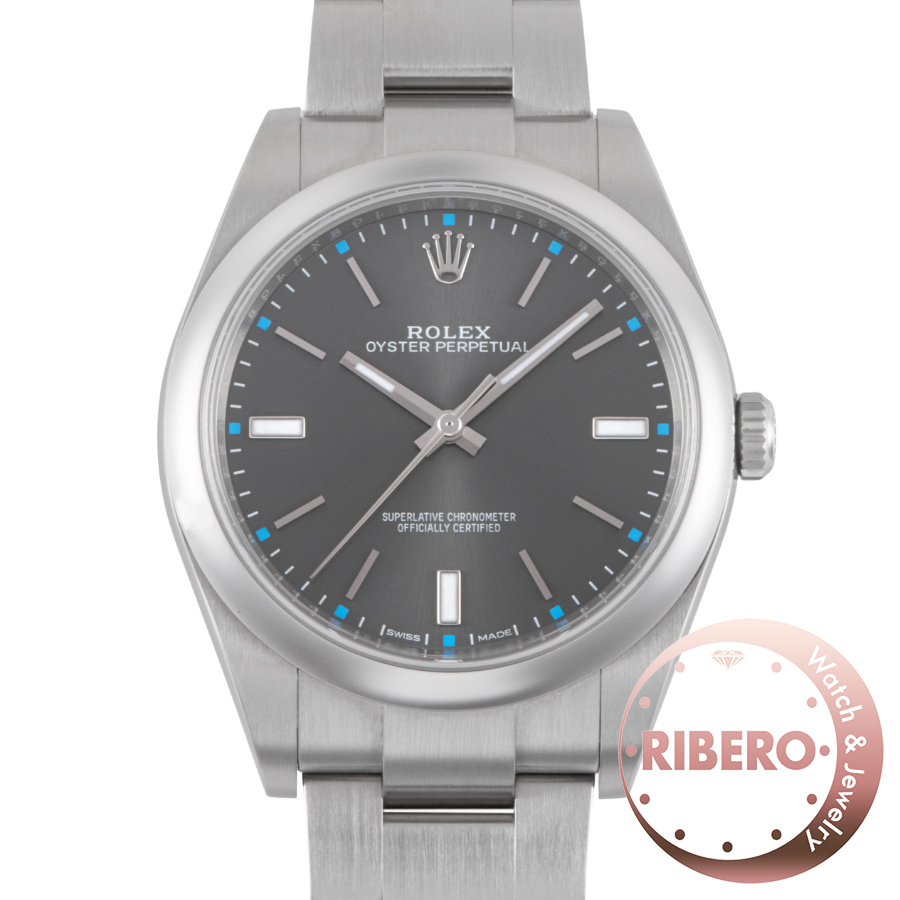 ロレックス オイスターパーペチュアル 114300 ランダム番 ダークロジウム