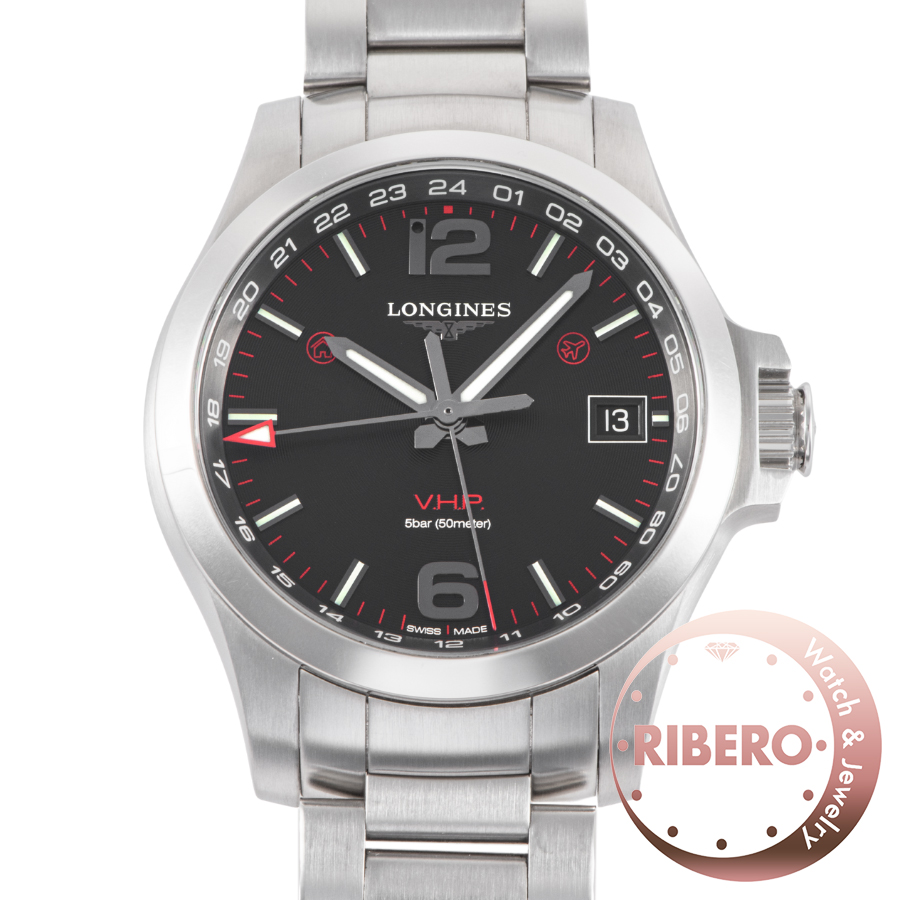 ロンジン コンクエスト V.H.P. GMT L3.718.4.56.6