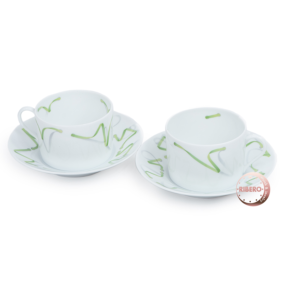 エルメス カップ&ソーサー Dancing Ribbons ダンシングリボン ペアセット