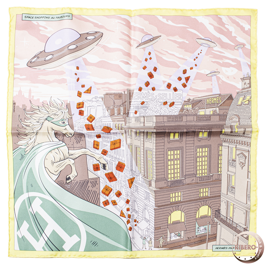 エルメス ガヴロッシュSpace Shopping au Faubourg フォーブルでのスペースショッピング スカーフ