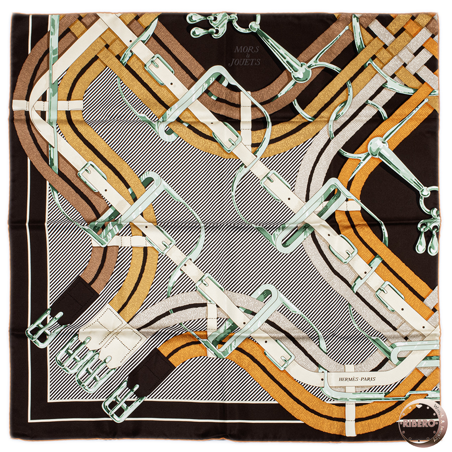 エルメス カレ90 Mors a Jouets Chemise Detail 馬銜 シュミーズ デタイユ スカーフ