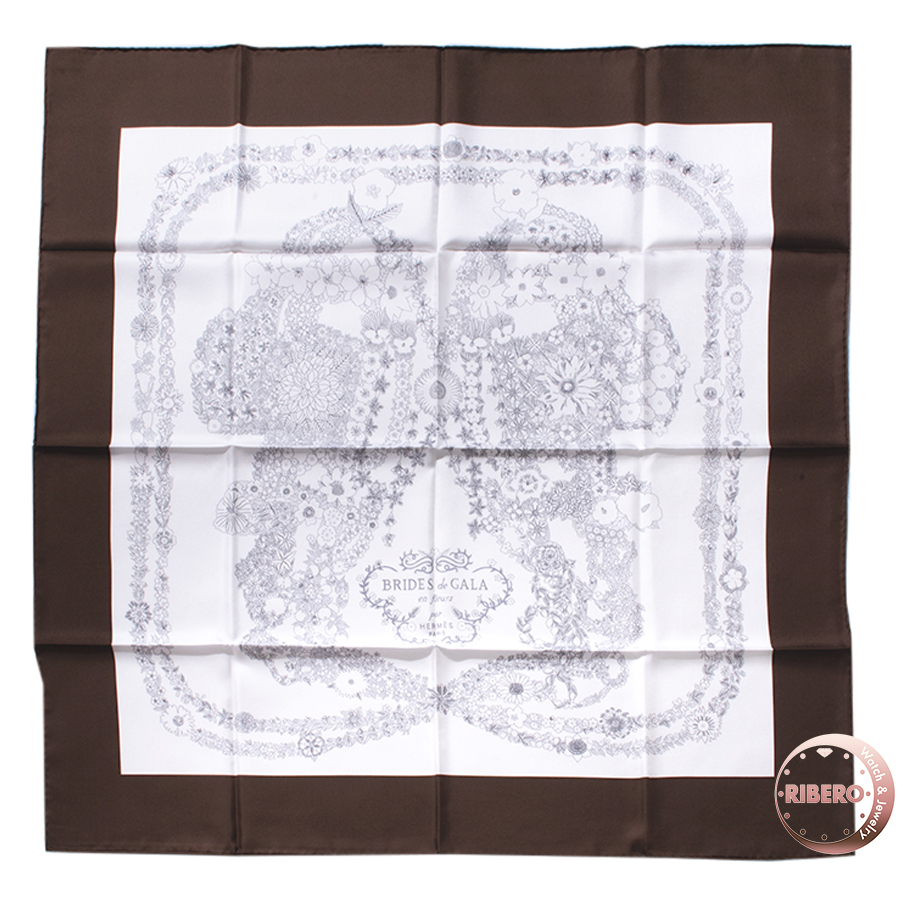 エルメス カレ90 Brides de Gala en Fleurs ブリッド ドゥ ガラ アン フルール スカーフ