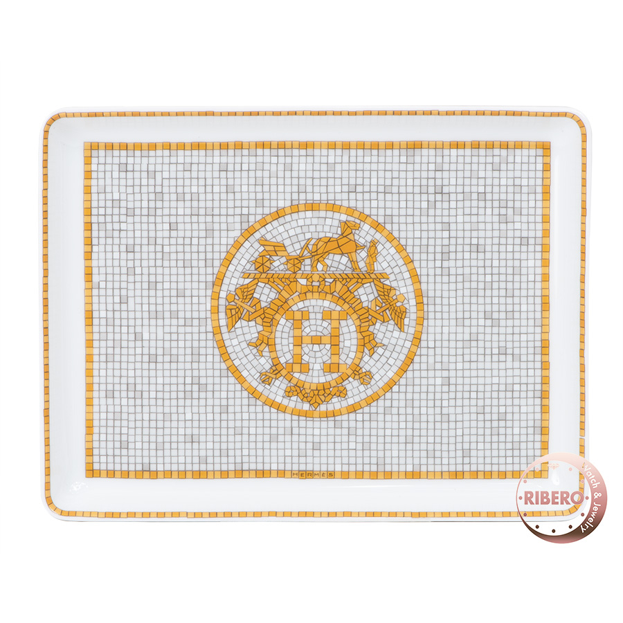 エルメス スクエアプレート assiette  sushis Mosaique Au 24 モザイクヴァンキャトル