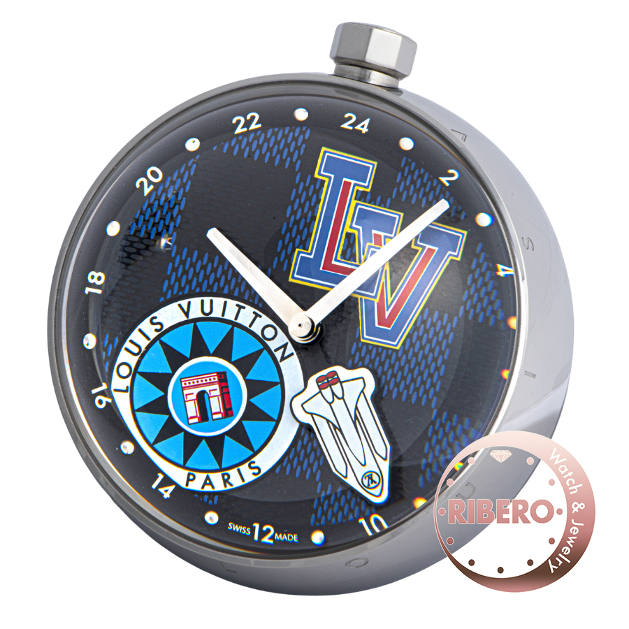 ルイ・ヴィトン タンブール テーブルクロック  ワールドツアーGMT