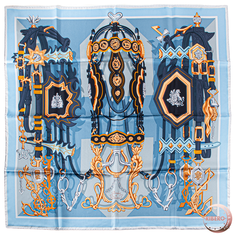 エルメス カレ90 Brides et Destin 可愛らしい花嫁 スカーフ