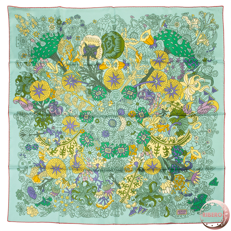 エルメス カレ90 Cache Cache Fleuri カシュ・カシュ・フルリ スカーフ