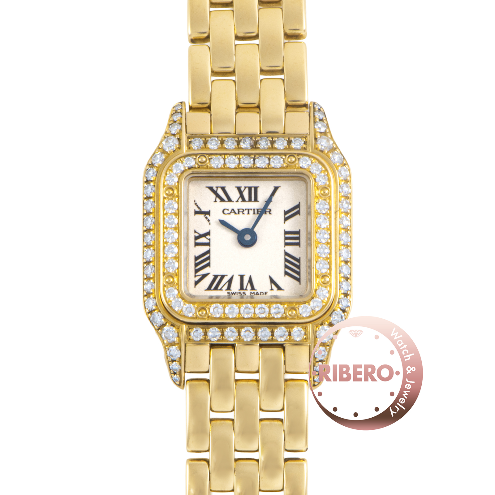 カルティエ ミニパンテール WF3141B9 ベゼル2重ダイヤ