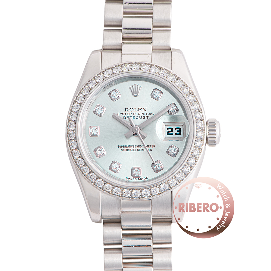ロレックス デイトジャスト 179136G D番 アイスブルー
