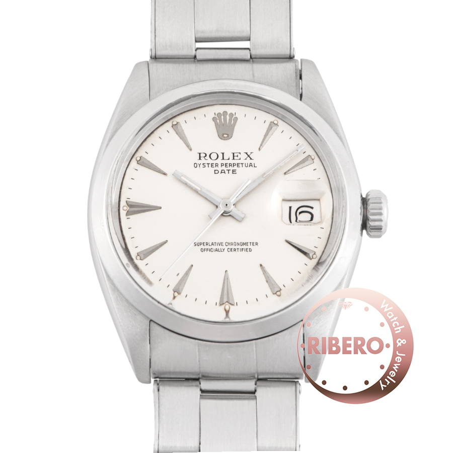 ロレックス パーペチュアルデイト 1500 1961年製 クサビインデックス リベットブレス