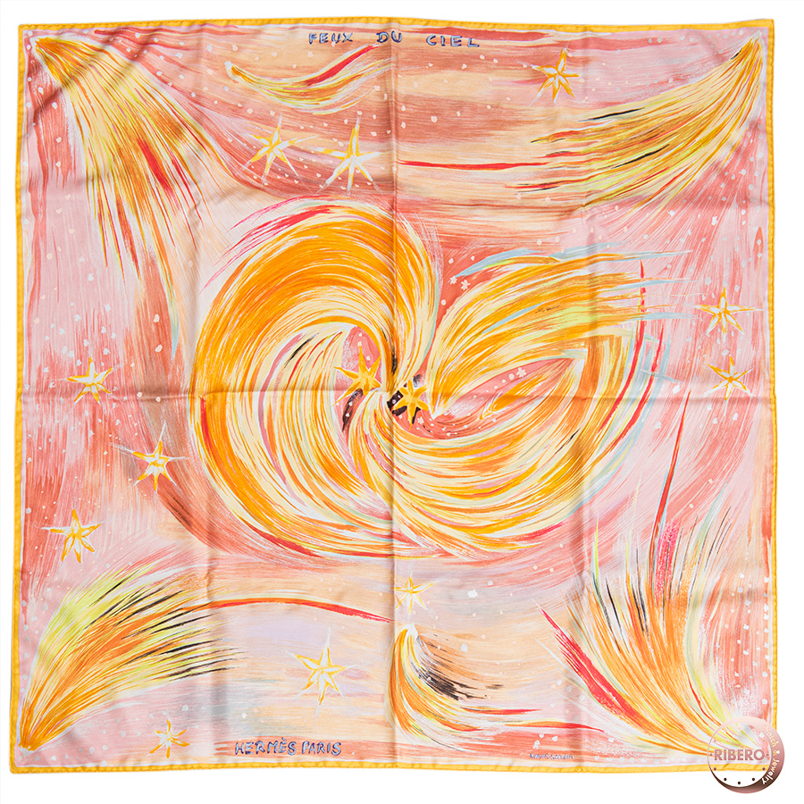 エルメス カレ90 FEUX DU CIEL 天の火 スカーフ