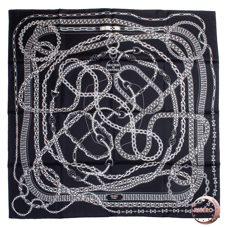 エルメス カレ 90 《Reaction En Chaire レアクション・アン・シェーヌ》 スカーフ