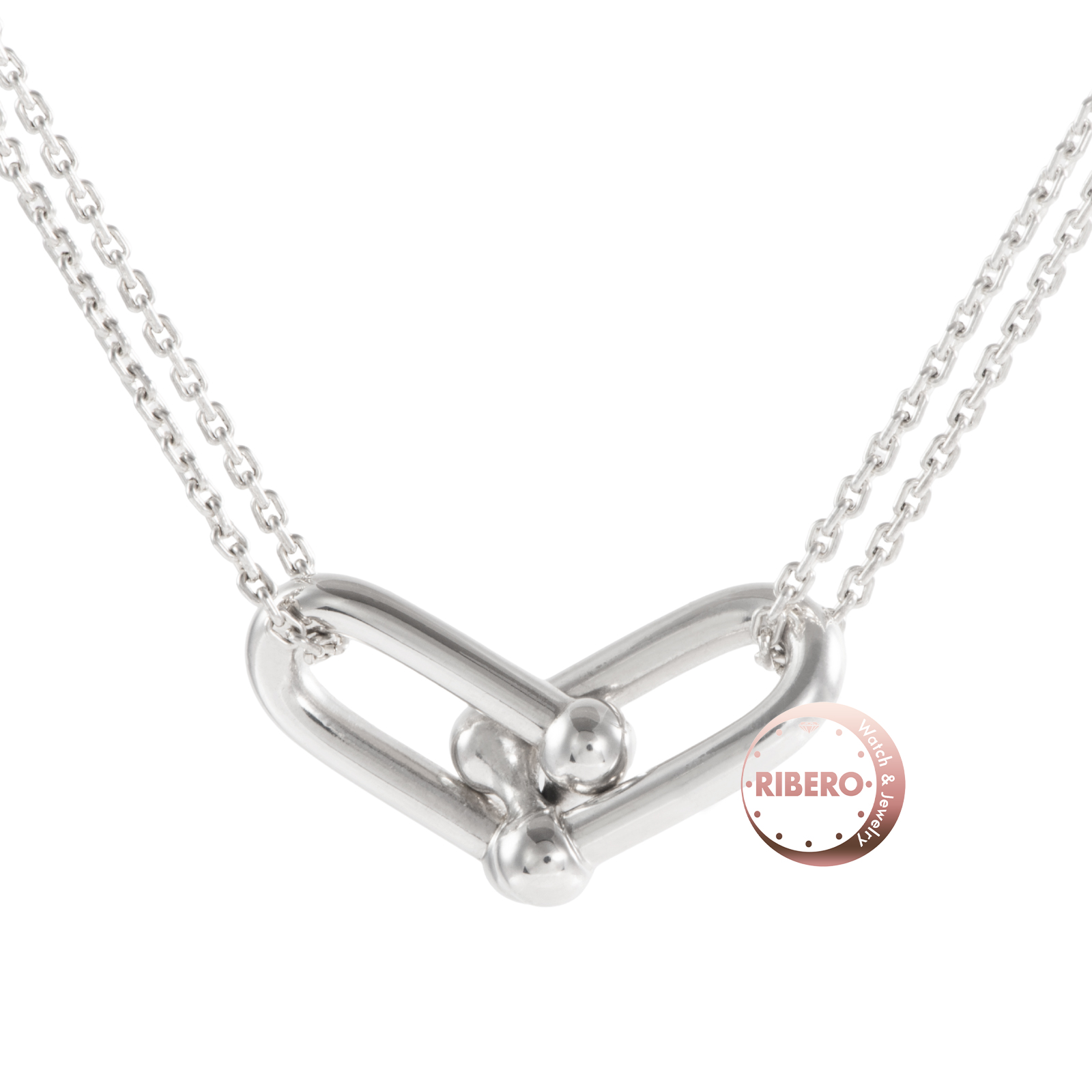 ティファニー ハードウェア ダブル リンク ペンダント