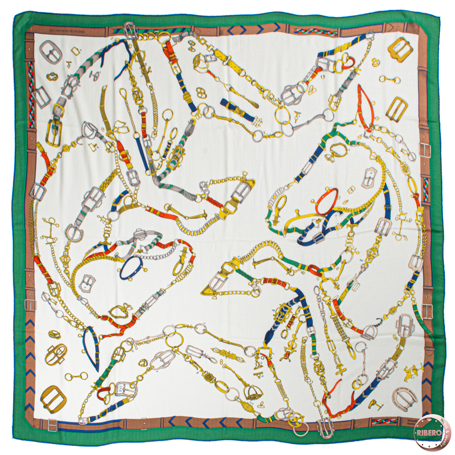 エルメス カレジェアン Les Chevaux Dechaines シュヴォー デシェネ スカーフ