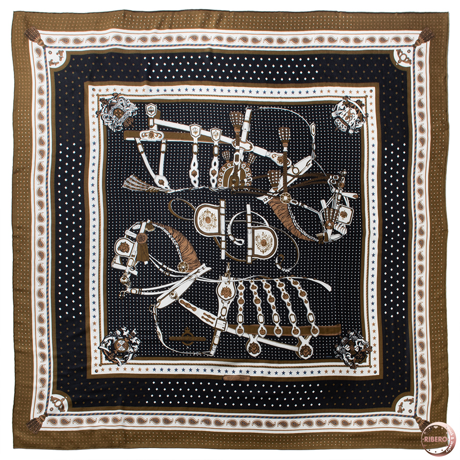 エルメス Harnais de Cour Bandana 宮廷の馬具 バンダナ スカーフ