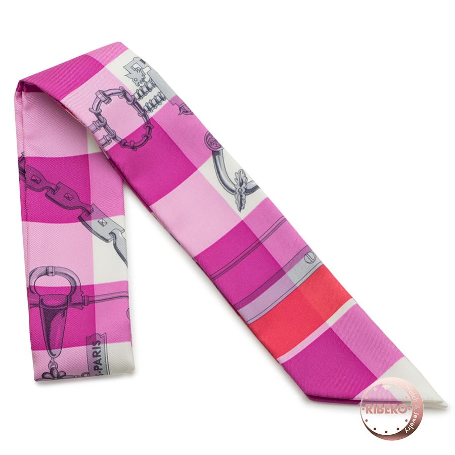 エルメス ツイリー Mors et Gourmettes Vichy 馬銜と鎖