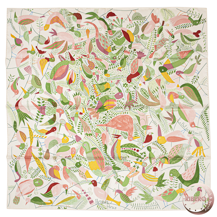 エルメス カレ90 Le Bal des Oiseaux 鳥たちの舞踏会 スカーフ
