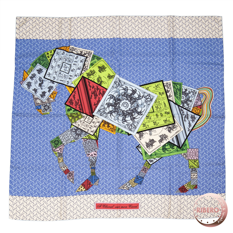 エルメス カレ90 A Cheval Sur Mon Carre カレの馬に乗って スカーフ