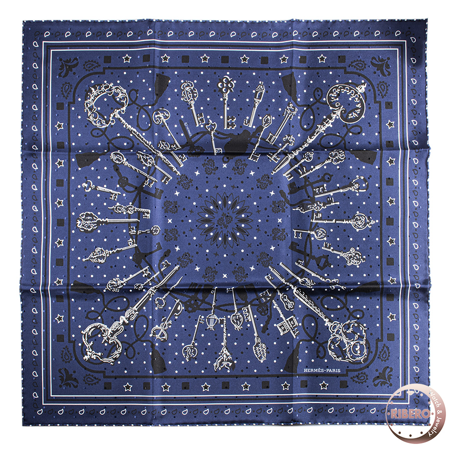 エルメス カレ55 Les Cles Bandana レ・クレ・バンダナ スカーフ