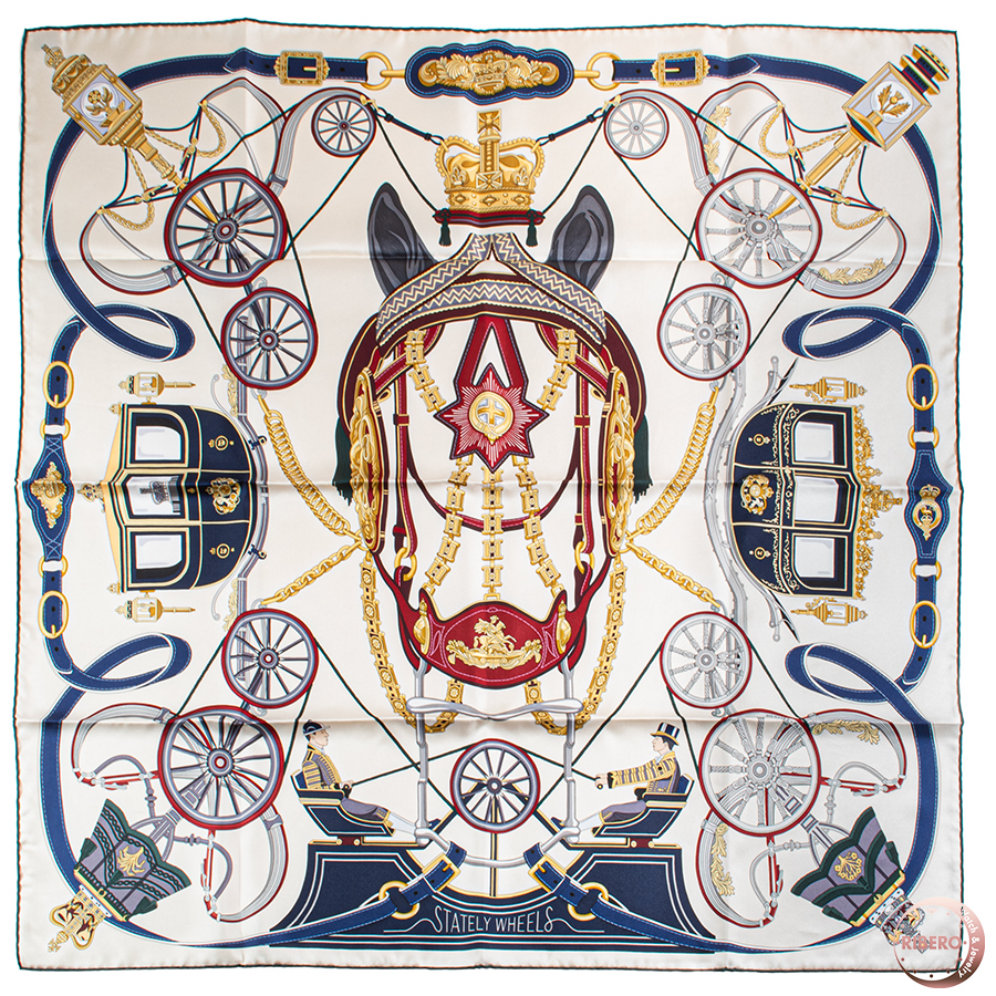 エルメス カレ90 Stately Wheels ステイトリー ホイールズ スカーフ