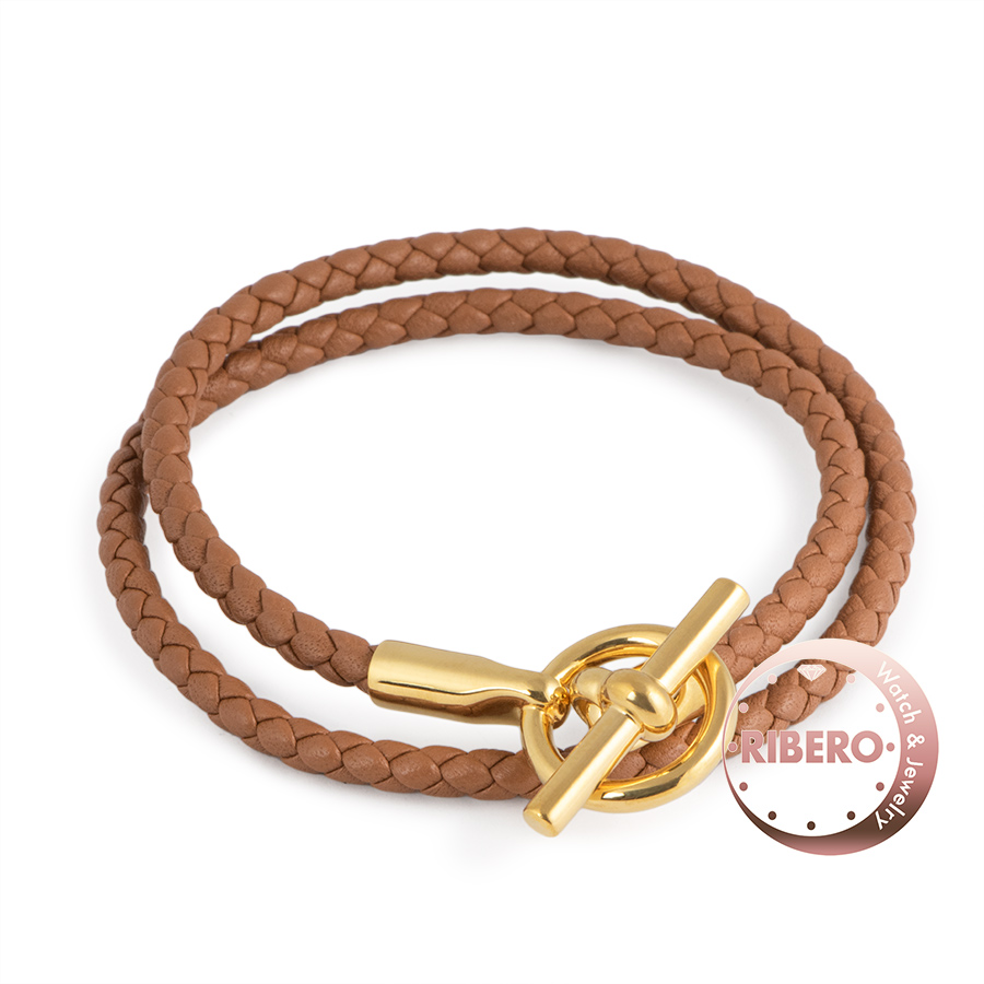 エルメス レザーブレスレット  グレナン ドゥブルトゥール ブレスレット