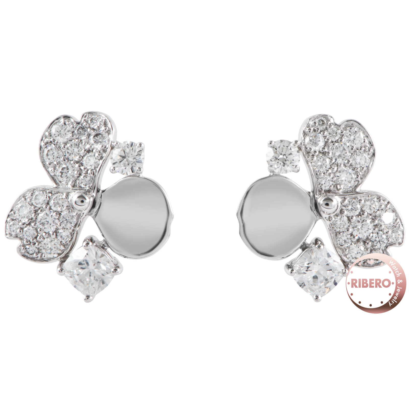 ティファニー ペーパーフラワー ダイヤモンド Pt950 ピアス