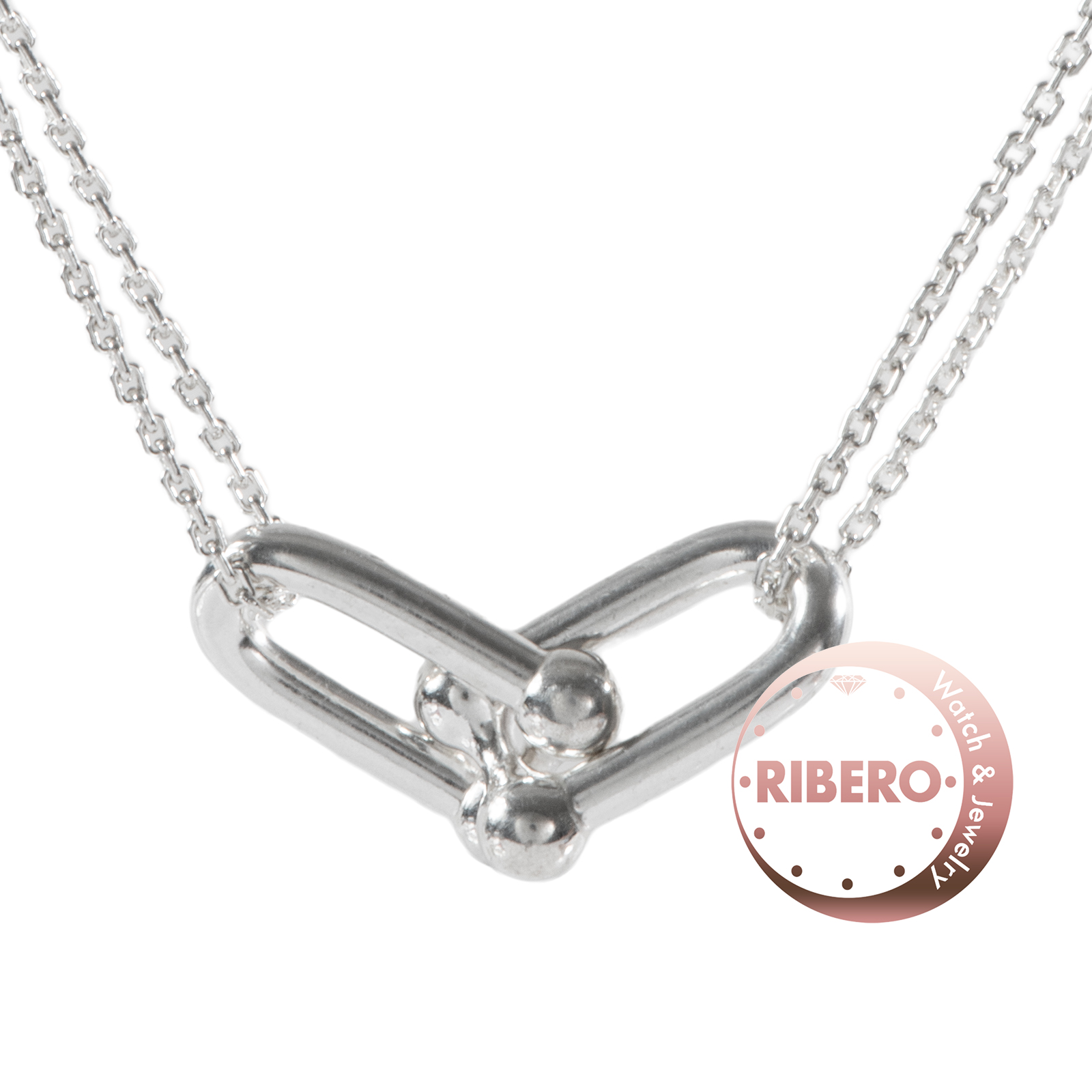 ティファニー ハードウェア ダブル リンク ペンダント