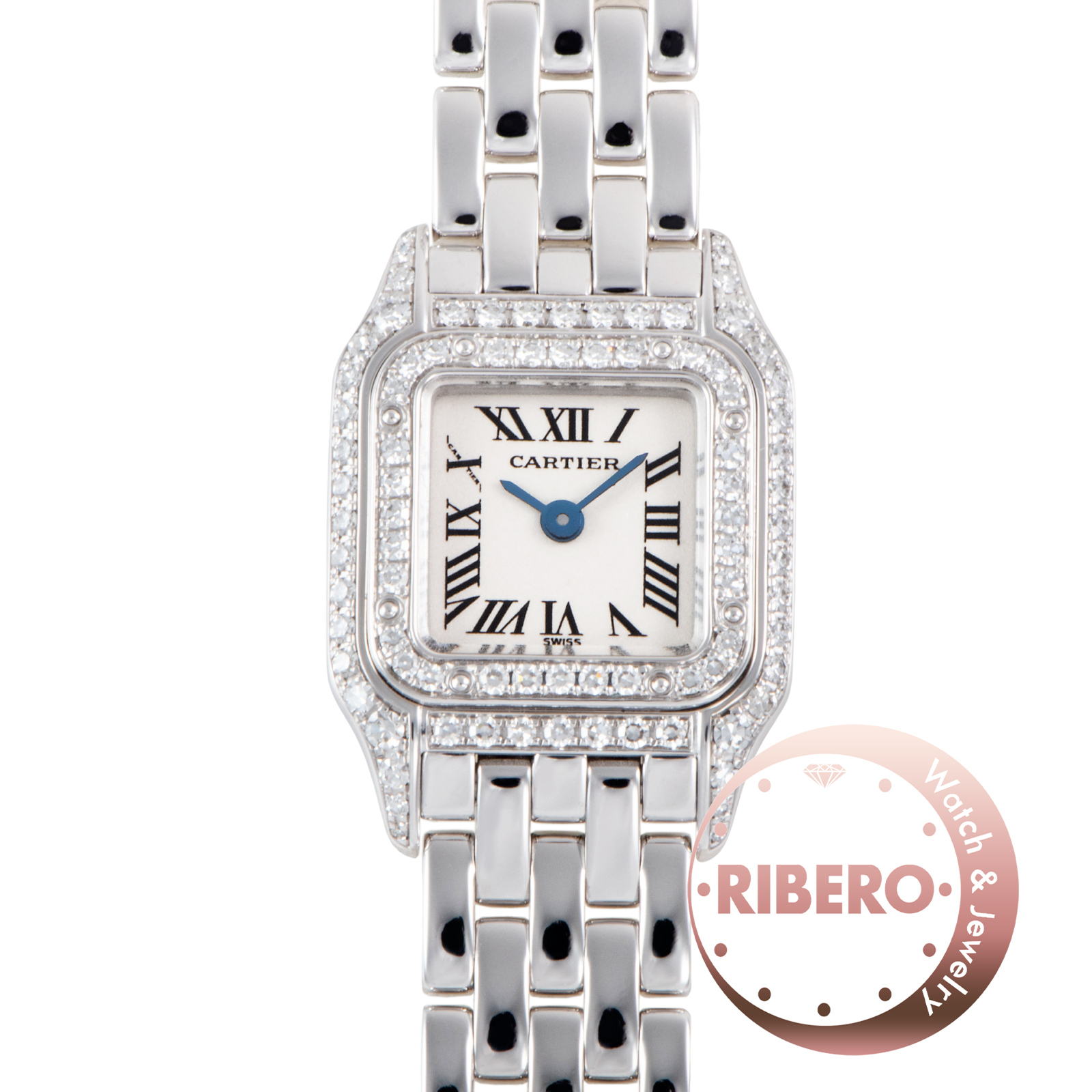 カルティエ ミニパンテール WF3210F3 ベゼル2重ダイヤ