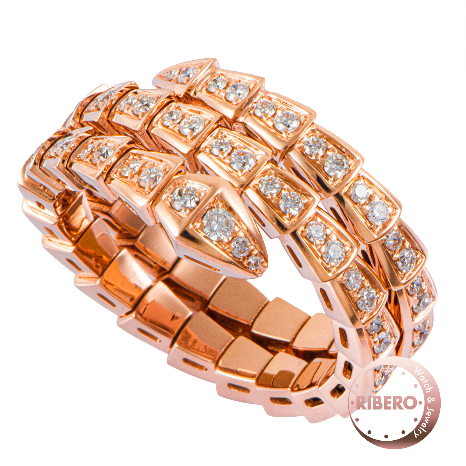 ブルガリ セルペンティ ヴァイパー ダブルコイル リング 23号