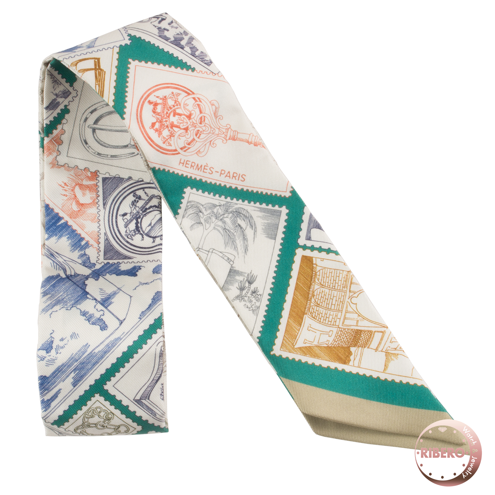 エルメス ツイリー Le Philateliste du Faubourg フォーブルの切手愛好家 064205S 14