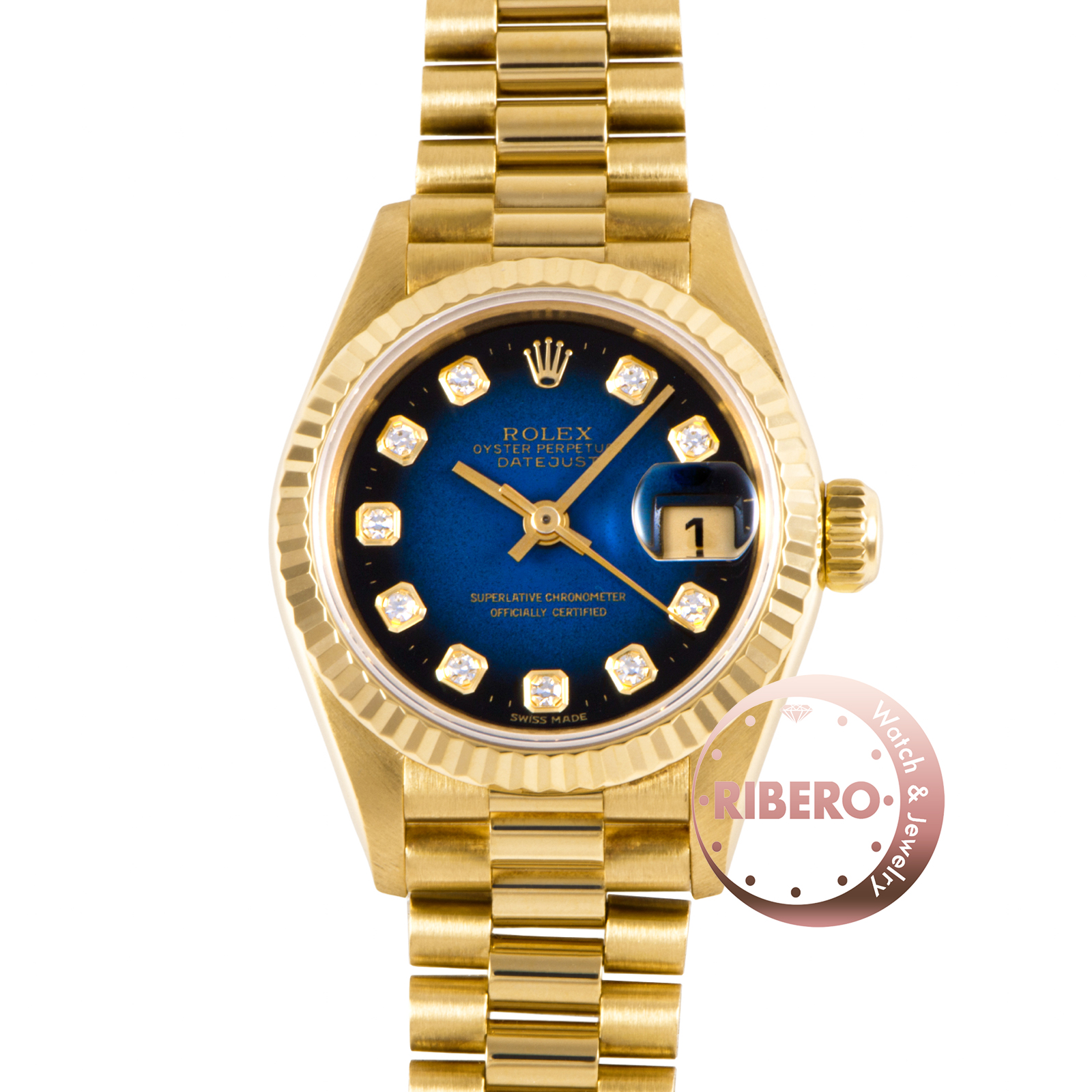 ロレックス デイトジャスト 69178G S番 ブルーグラデーション