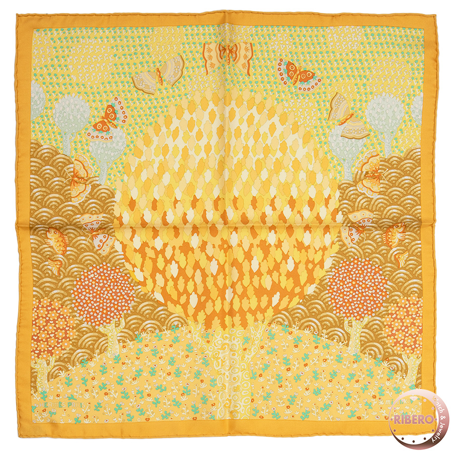 エルメス ガヴロッシュ Les Ailes Pleines de Joie 歓喜の羽ばたき スカーフ