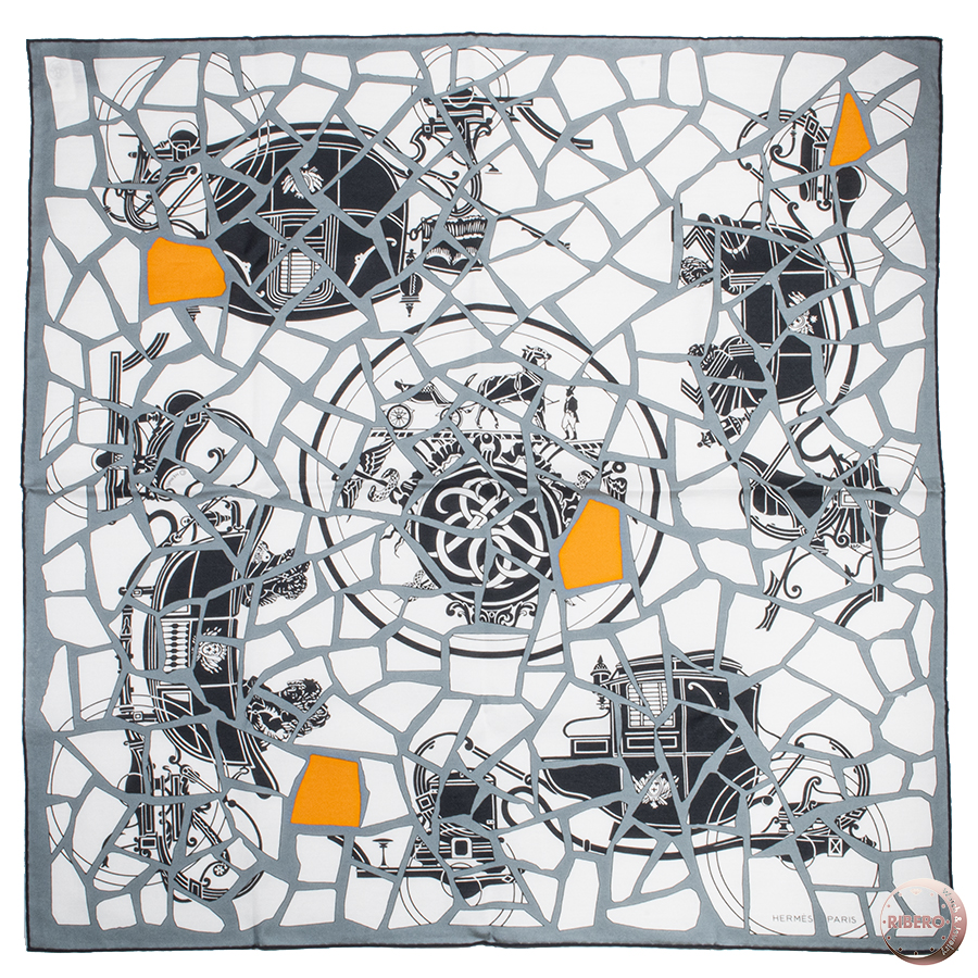 エルメス カレ65 Ex-Libris en Mosaique エクスリブリス アン モザイク スカーフ
