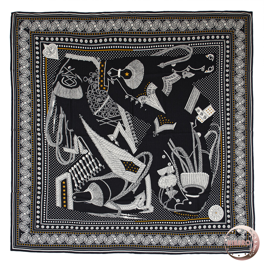 エルメス カレジェアン Zouaves et Dragons ズアヴとドラゴン スカーフ