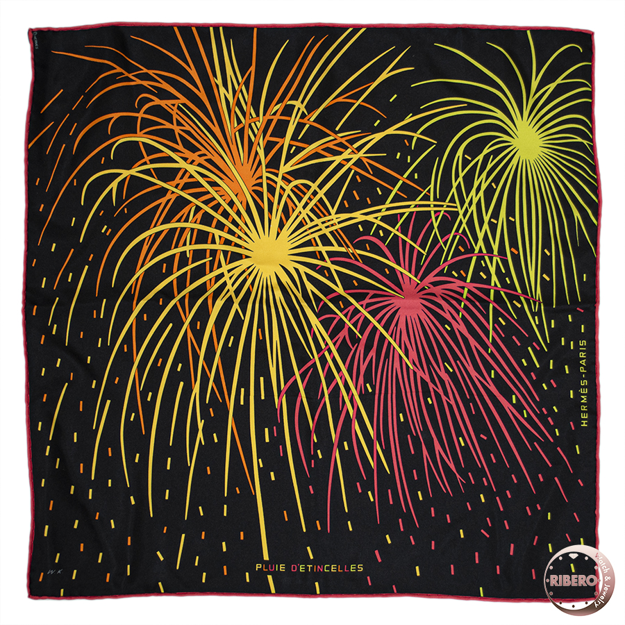 エルメス ガヴロッシュPluie d'Etincelles 花火の雨 スカーフ