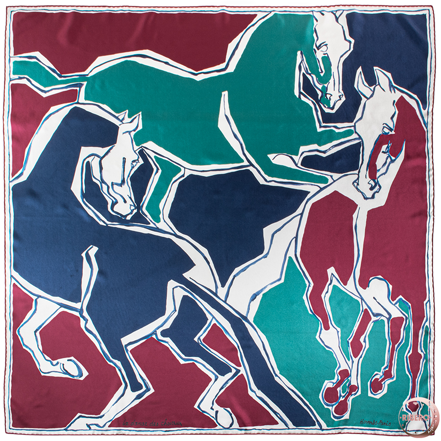 エルメス カレ90　La Danse des Chevaux  Double Face 馬のダンス ダブルフェイス スカーフ