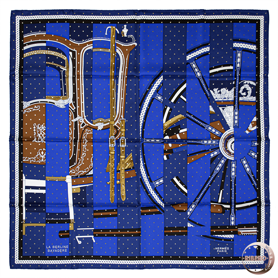エルメス カレ90　La Berline Bayadere ベルリンヌ馬車 バヤデール スカーフ