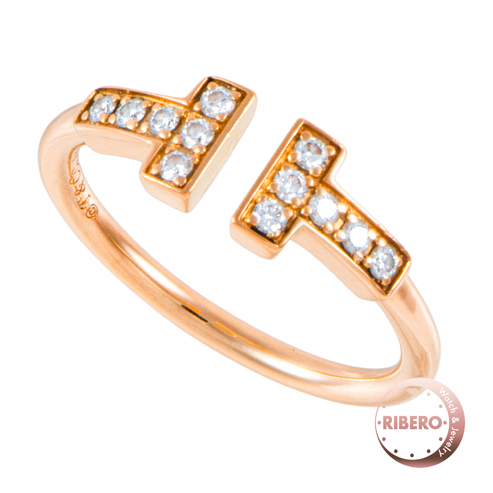 ティファニー ティファニーT ダイヤモンド ワイヤー リング 9号