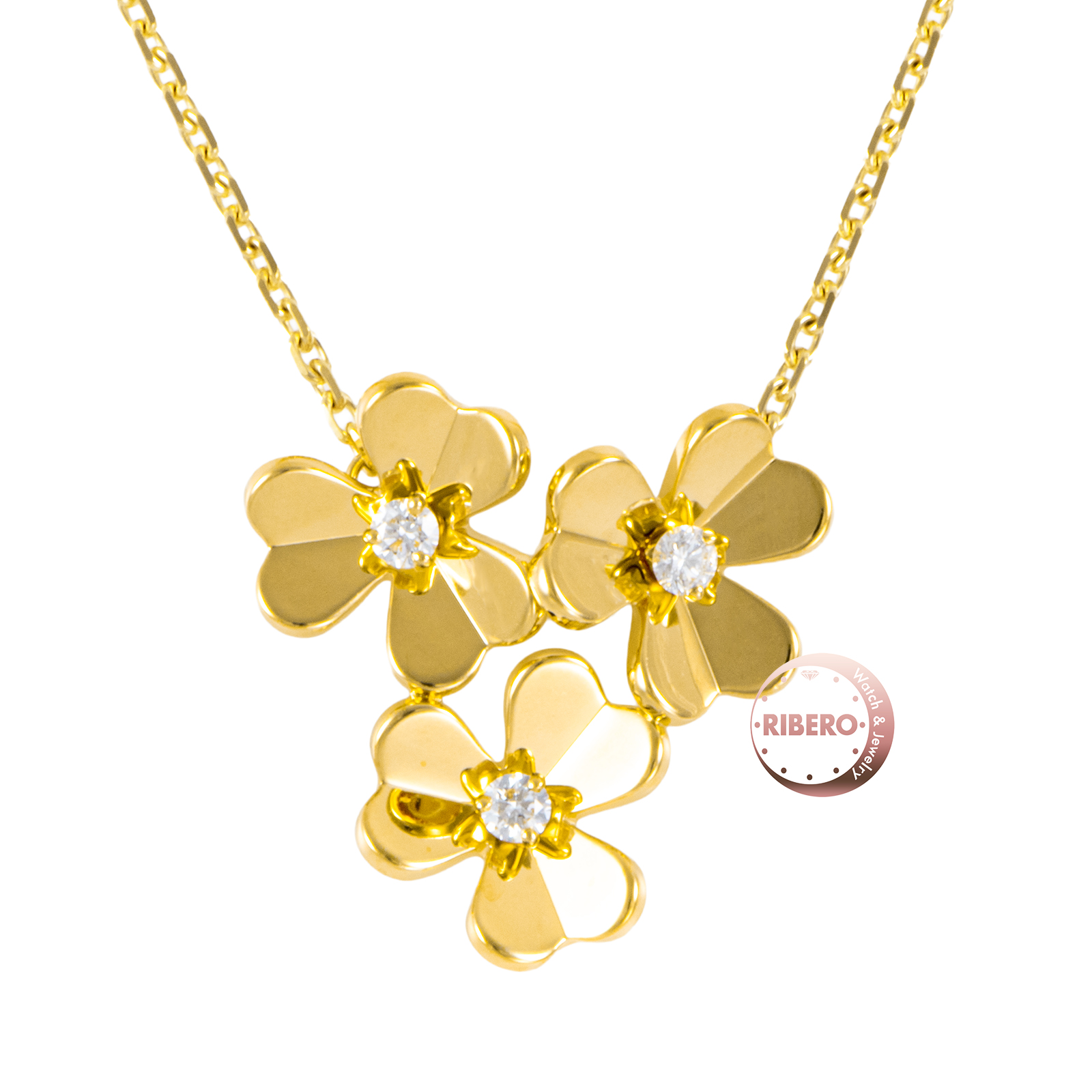 ヴァンクリーフ＆アーペル フリヴォル ペンダント 3フラワー ミニモデル