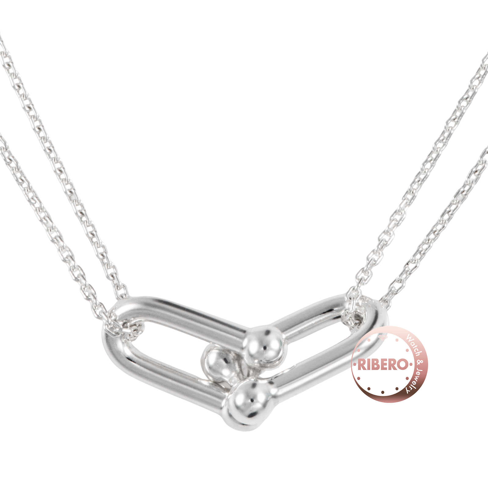 ティファニー ハードウェア ダブル リンク ペンダント