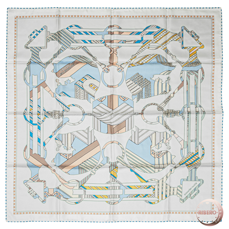 エルメス カレ90 Double Face Tatersale en Zigzag ダブルフェイス タッタソール ジグザグ スカーフ